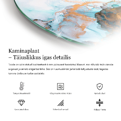 Funkenschutzplatte Glas Geometrisches 3D-Muster