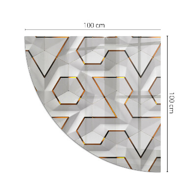 Funkenschutzplatte Glas Geometrisches 3D-Muster