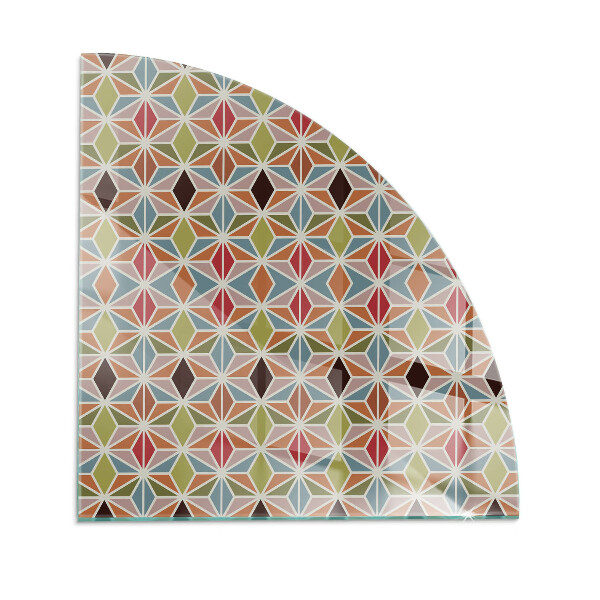 Funkenschutzplatte Glas Polygonale Muster in einem Raster