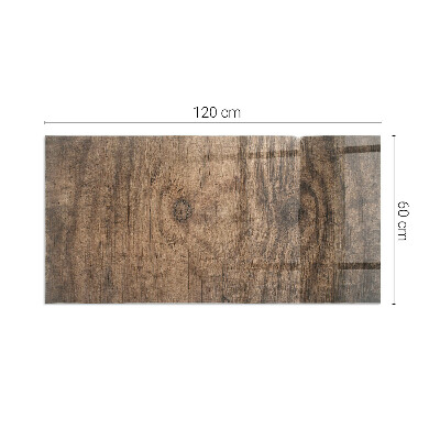 Glasplatte unter Kaminöfen Kiefernholzmuster