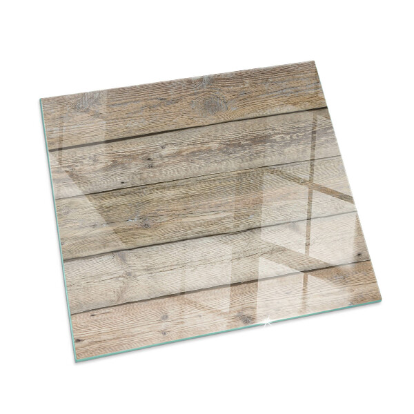 Glasplatte unter Kaminöfen Holzmosaik im Layout