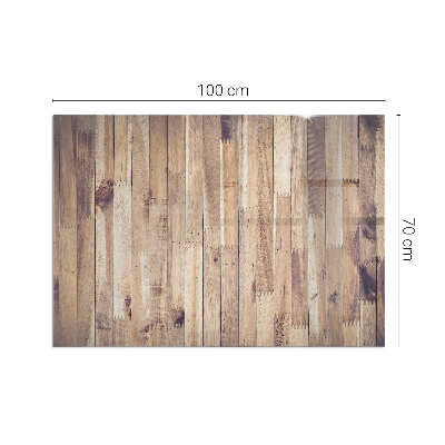 Glasplatte unter Kaminöfen Holzmuster in geometrischer Anordnung
