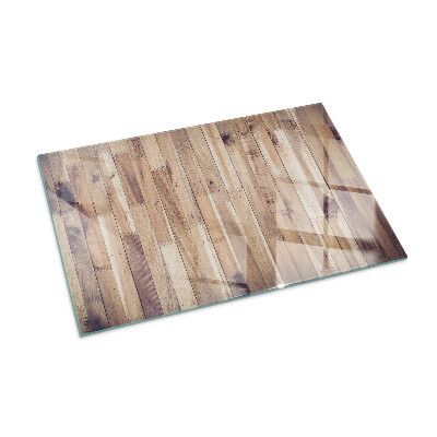 Glasplatte unter Kaminöfen Holzmuster in geometrischer Anordnung