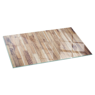 Glasplatte unter Kaminöfen Holzmuster in geometrischer Anordnung