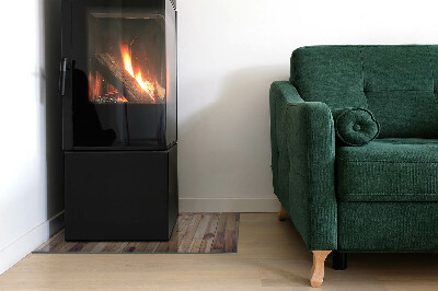 Glasplatte unter Kaminöfen Holzmuster in geometrischer Anordnung