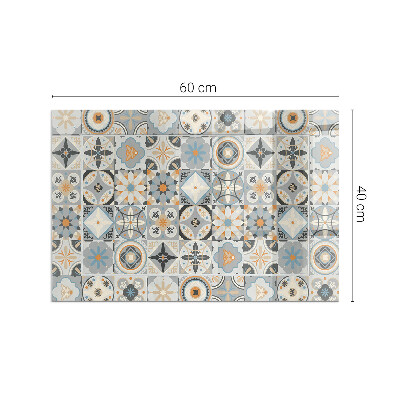 Vorlegeplatte für Kaminöfen Mosaikmuster in gefliesten Formen