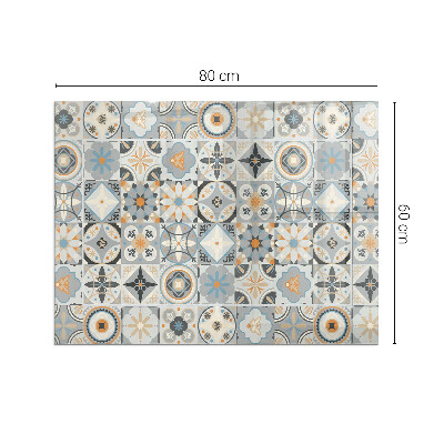 Vorlegeplatte für Kaminöfen Mosaikmuster in gefliesten Formen