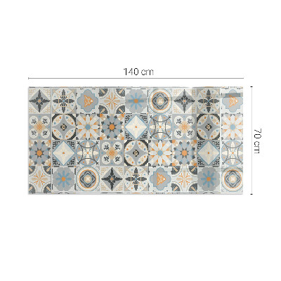 Vorlegeplatte für Kaminöfen Mosaikmuster in gefliesten Formen