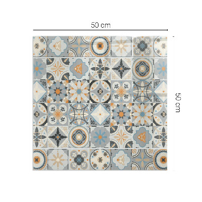 Vorlegeplatte für Kaminöfen Mosaikmuster in gefliesten Formen
