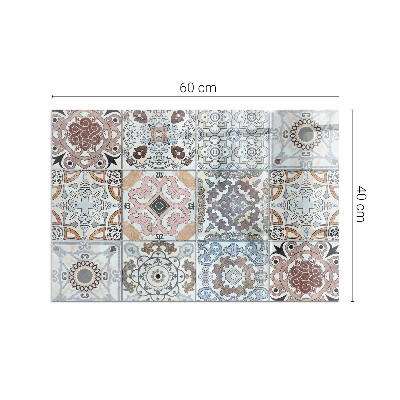 Vorlegeplatte für Kaminöfen Mosaikmuster in Fliesen