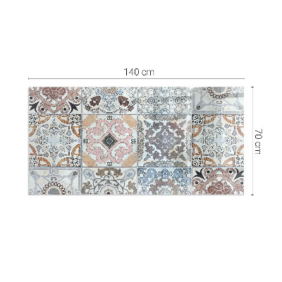 Vorlegeplatte für Kaminöfen Mosaikmuster in Fliesen