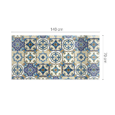 Glasplatte unter Kaminöfen Mosaikmotiv mit floralen Akzenten