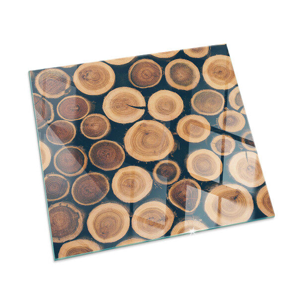 Glasplatte unter Kaminöfen Holzgerahmte Box