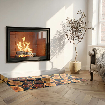 Glasplatte unter Kaminöfen Holzgerahmte Box