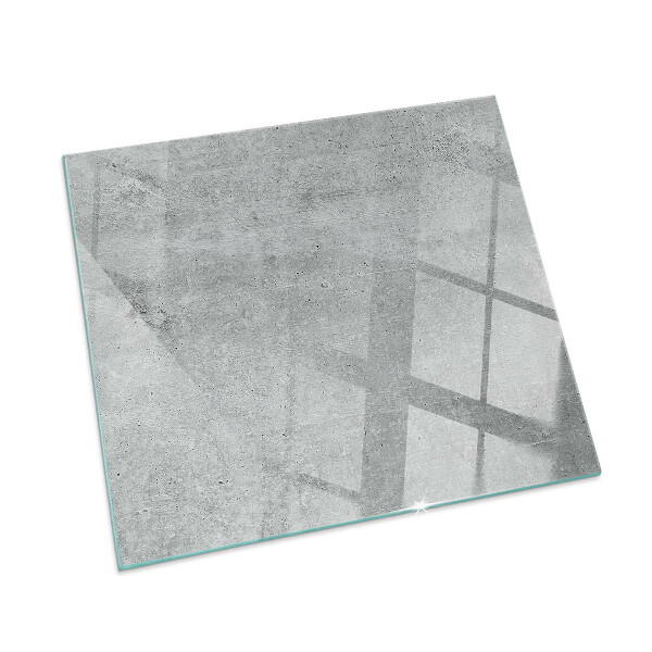 Glasplatte unter Kaminöfen Rohbeton im minimalistischen Stil