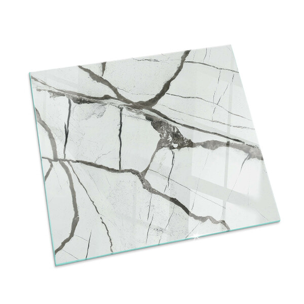 Glasplatte unter Kaminöfen Marmoradern im eleganten Stil