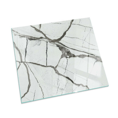 Glasplatte unter Kaminöfen Marmoradern im eleganten Stil