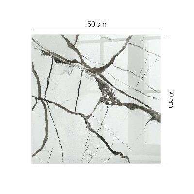 Glasplatte unter Kaminöfen Marmoradern im eleganten Stil
