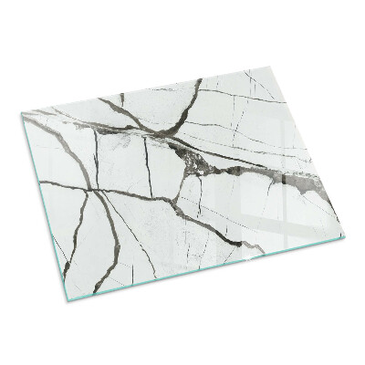 Glasplatte unter Kaminöfen Marmoradern im eleganten Stil