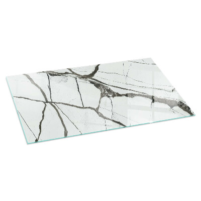 Glasplatte unter Kaminöfen Marmoradern im eleganten Stil