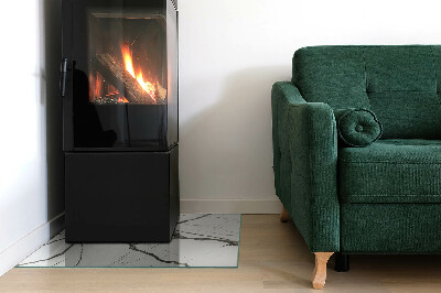 Glasplatte unter Kaminöfen Marmoradern im eleganten Stil