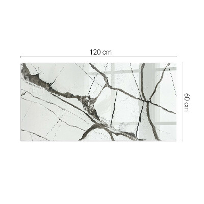 Glasplatte unter Kaminöfen Marmoradern im eleganten Stil