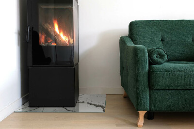 Glasplatte unter Kaminöfen Marmoradern im eleganten Stil