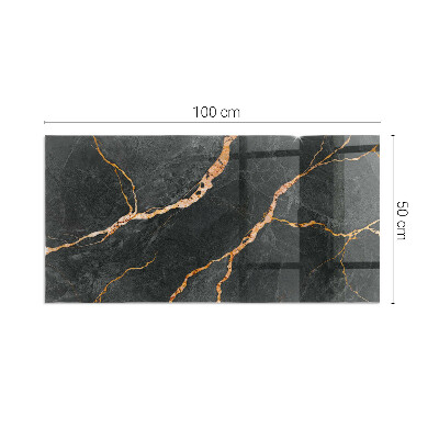 Glasplatte unter Kaminöfen Marmor-Stil mit zarten Adern