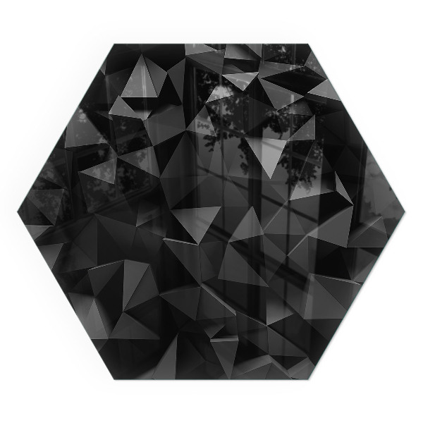 Sechseckige Vorlegeplatte für Kaminöfen Dreidimensionales geometrisches Muster