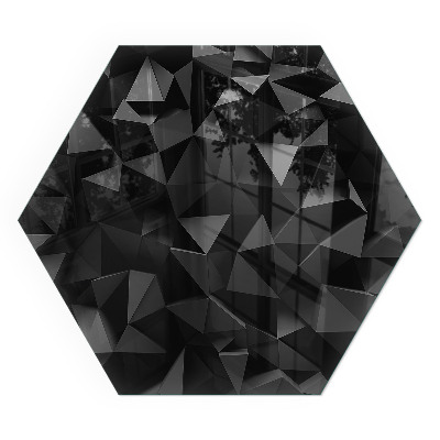 Sechseckige Vorlegeplatte für Kaminöfen Dreidimensionales geometrisches Muster