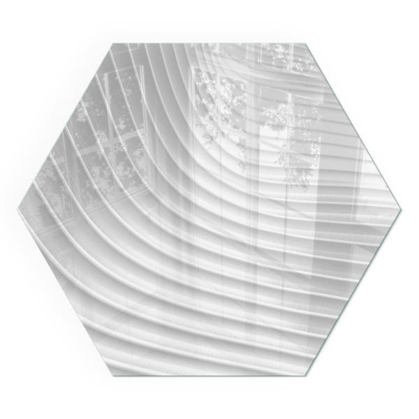 Sechseckige Glasplatte für Öfen Wellen komplexer Muster