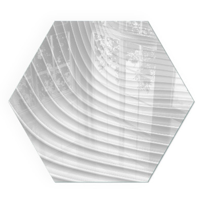 Sechseckige Glasplatte für Öfen Wellen komplexer Muster