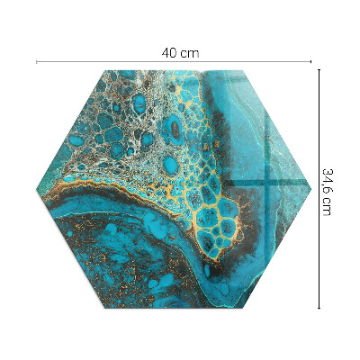 Sechseckige Vorlegeplatte für Kaminöfen Ein ausdrucksstarkes Motiv mit organischer Form