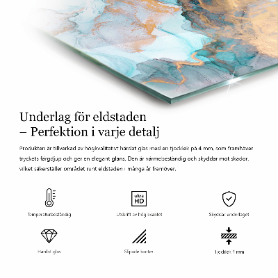 Sechseckige Glasplatte für Kamin Lochmetalldesign