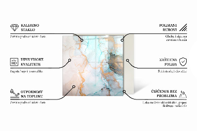 Sechseckige Vorlegeplatte für Kaminöfen Steinoptik-Design