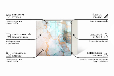 Sechseckige Vorlegeplatte für Kaminöfen Steinoptik-Design