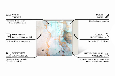 Sechseckige Glasplatte für Öfen Modernes Design mit Struktur