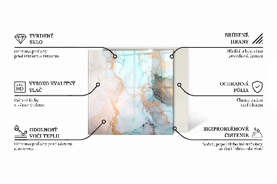 Sechseckige Glasplatte für Öfen Modernes Design mit Struktur