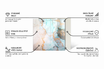 Sechseckige Glasplatte für Öfen Farbe: Dunkelblau
