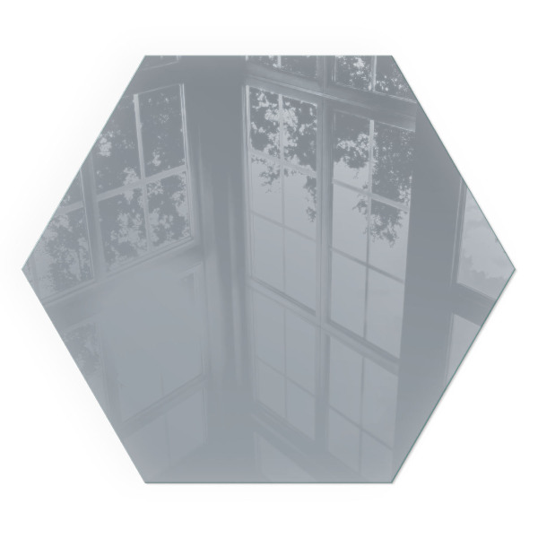 Sechseckige Glasplatte für Öfen Farbe Grau