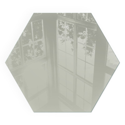 Sechseckige Glasplatte für Öfen Farbe Graugrün