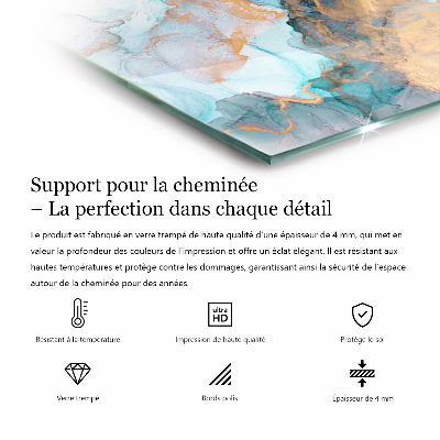 Sechseckige Glasplatte für Öfen Farbe Beige