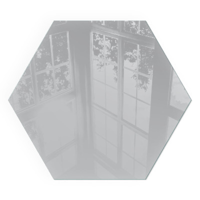 Sechseckige Glasplatte für Öfen Farbe Hellgrau
