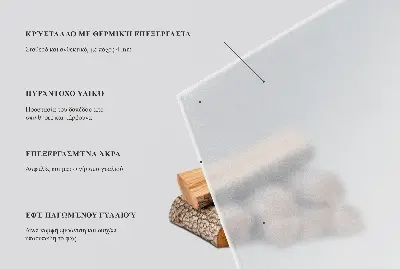 Sechseckige halbtransparente Funkenschutzplatte für Kaminöfen