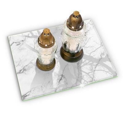 Untersetzer für Grabkerze Elegante Marmorstruktur