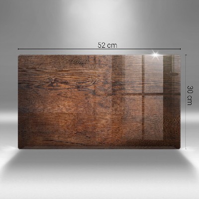 Glasuntersetzer für Grabkerze Dunkles Holzbrett