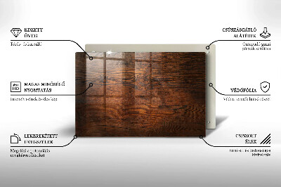 Glasuntersetzer für Grabkerze Dunkles Holzbrett