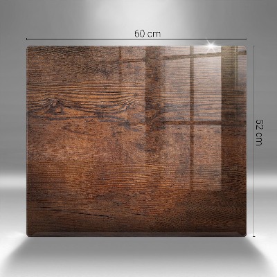 Glasuntersetzer für Grabkerze Dunkles Holzbrett