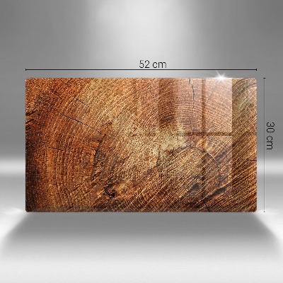 Glasuntersetzer für Grabkerze Holzmaserung des Baumes
