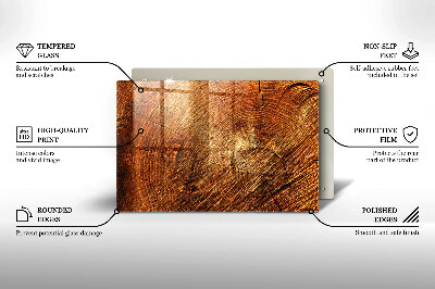 Glasuntersetzer für Grabkerze Holzmaserung des Baumes